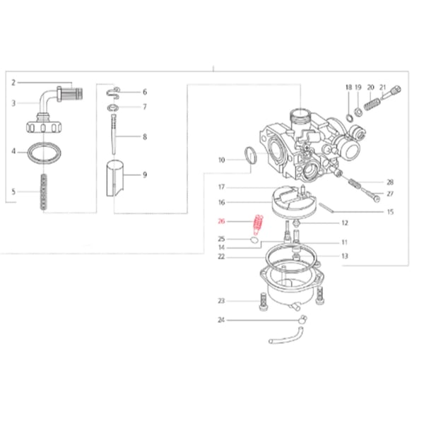 Image of Schraube Schwimmerkammer M6x20 mm, (Schlitz), LML für LML Star 125-150 4T/Star Deluxe 125-150 4S/Speedy