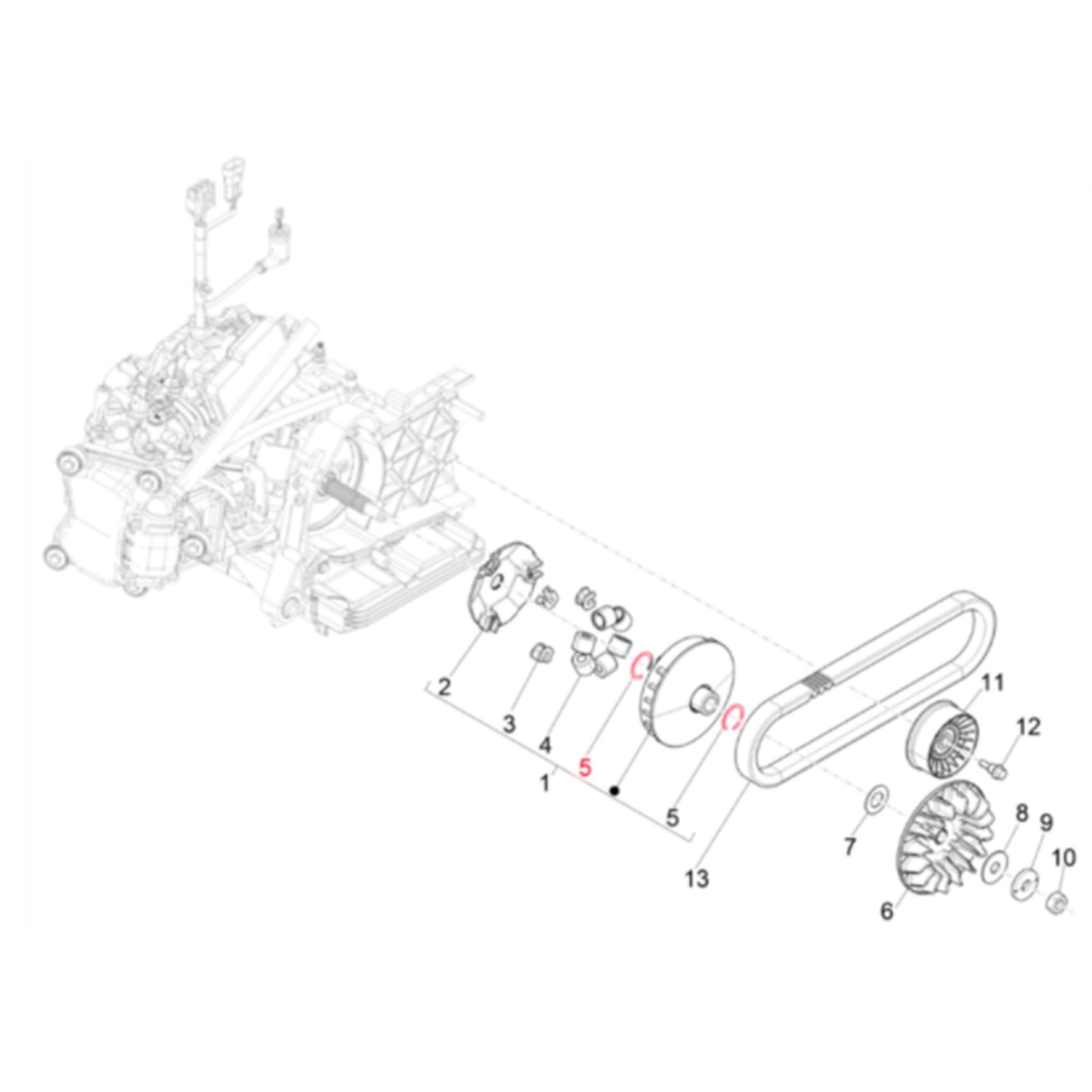 Image of Sicherungsring PIAGGIO, Variator, 1A008144 für Vespa GTS/GTS Super/GTV 300ccm HPE (`18-) für Vespa GTS/GTS Super/GTV 300ccm HPE (`18-)