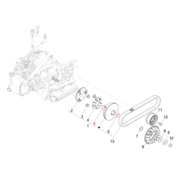 Image of Sicherungsring PIAGGIO, Variator, 1A008144 für Vespa GTS/GTS Super/GTV 300ccm HPE (`18-)