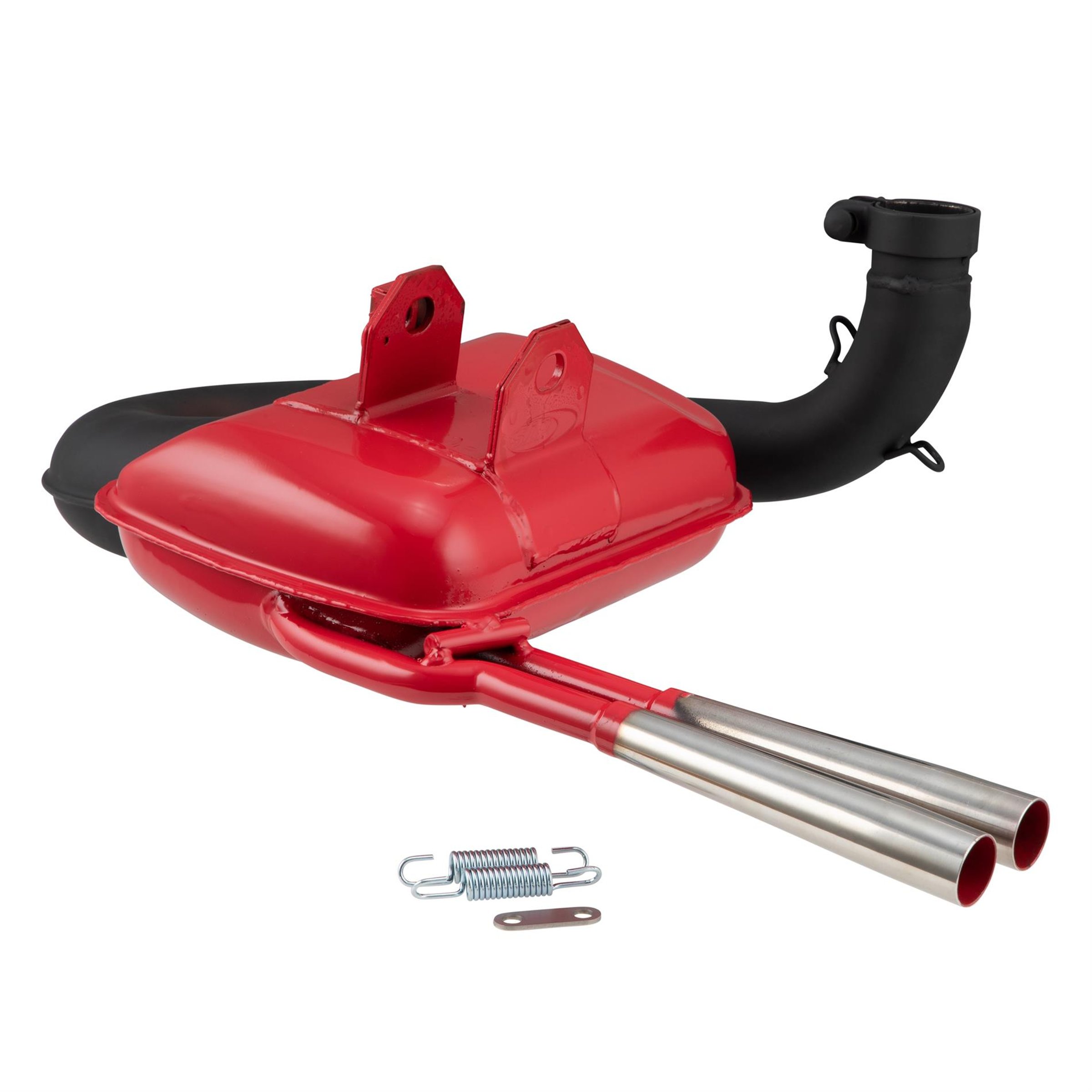 Image of Rennauspuff SIP ROAD 3.0 Sport Optik, Material: Stahl rot, Farbe (ESD): chrom für Vespa 125 VNA-TS/150 VBA-T4/PX80-150/PE/Lusso für Vespa 125 VNA-TS/150 VBA-T4/PX80-150/PE/Lusso