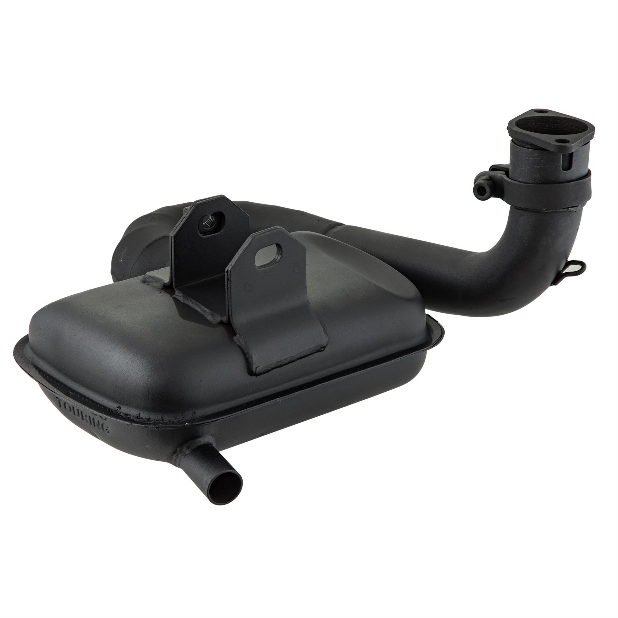 Image of Rennauspuff PINASCO Touring Classic 251cc-260cc 25560830, Material: Stahl schwarz für Vespa 125 VNA-TS/150 VBA-Super/160 GS/180 SS/Rally/PX/PE/Lusso/T5 für Vespa 125 VNA-TS/150 VBA-Super/160 GS/180 SS/Rally/PX/PE/Lusso/T5