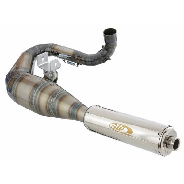 Image of Rennauspuff SIP Performance 2.0, Material: Stahl klarlackiert, Dämpfer: Edelstahl Farbe (ESD): silber für Vespa 200 Rally/P200E/PX200 E/Lusso/'98/MY/Cosa 1 200
