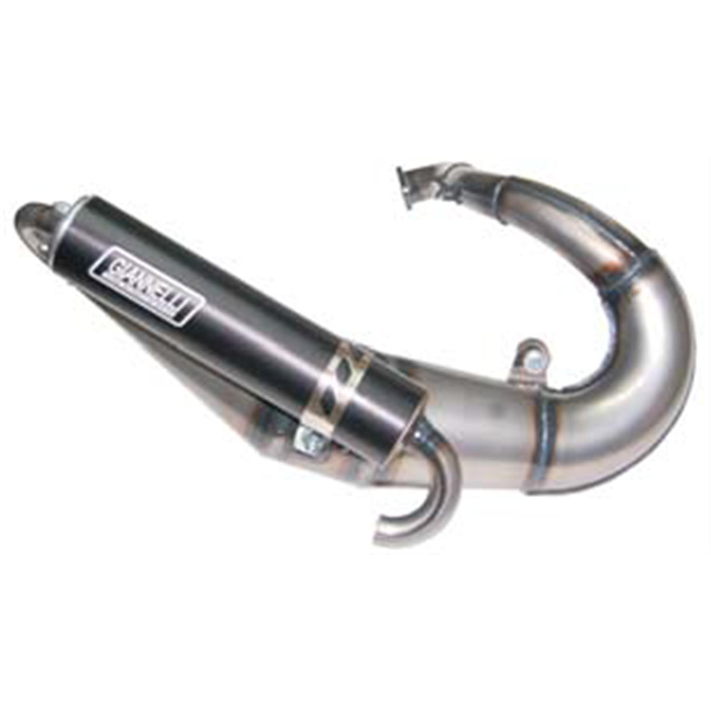 Image of Rennauspuff GIANNELLI Vintage RACING, Material: Stahl silber, Farbe (ESD): schwarz für APE 50 für APE 50