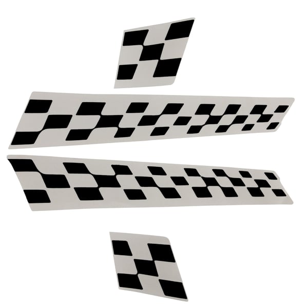 Image of Aufkleberdekorset PIAGGIO mit Motiv "Zielflaggen", Vespa S Sport für Vespa LX/LXV/S 50-150ccm