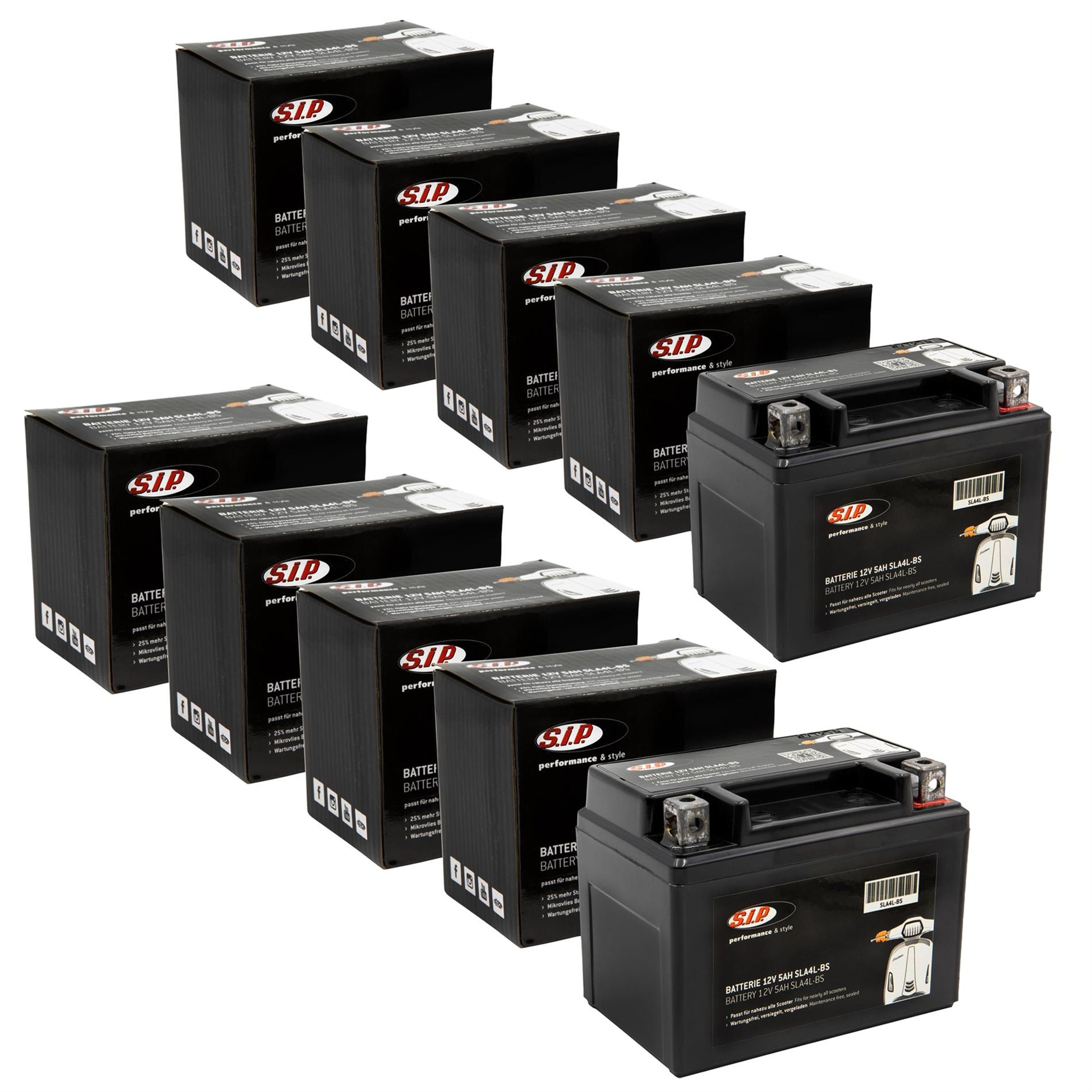 Image of Batterie Sparpack SIP 12V/5Ah, SLA4L-BS passt für nahezu alle Scooter 50ccm 2T/4T AC/LC passt für nahezu alle Scooter 50ccm 2T/4T AC/LC