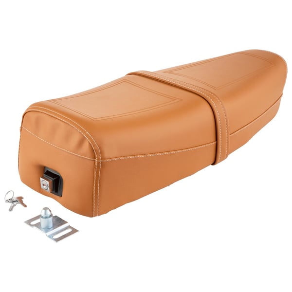 Image of Sitzbank DELTA braun, orangebraun RAL 8023 für Vespa PK50-125/S/XL/Plurimatic/Automatica
