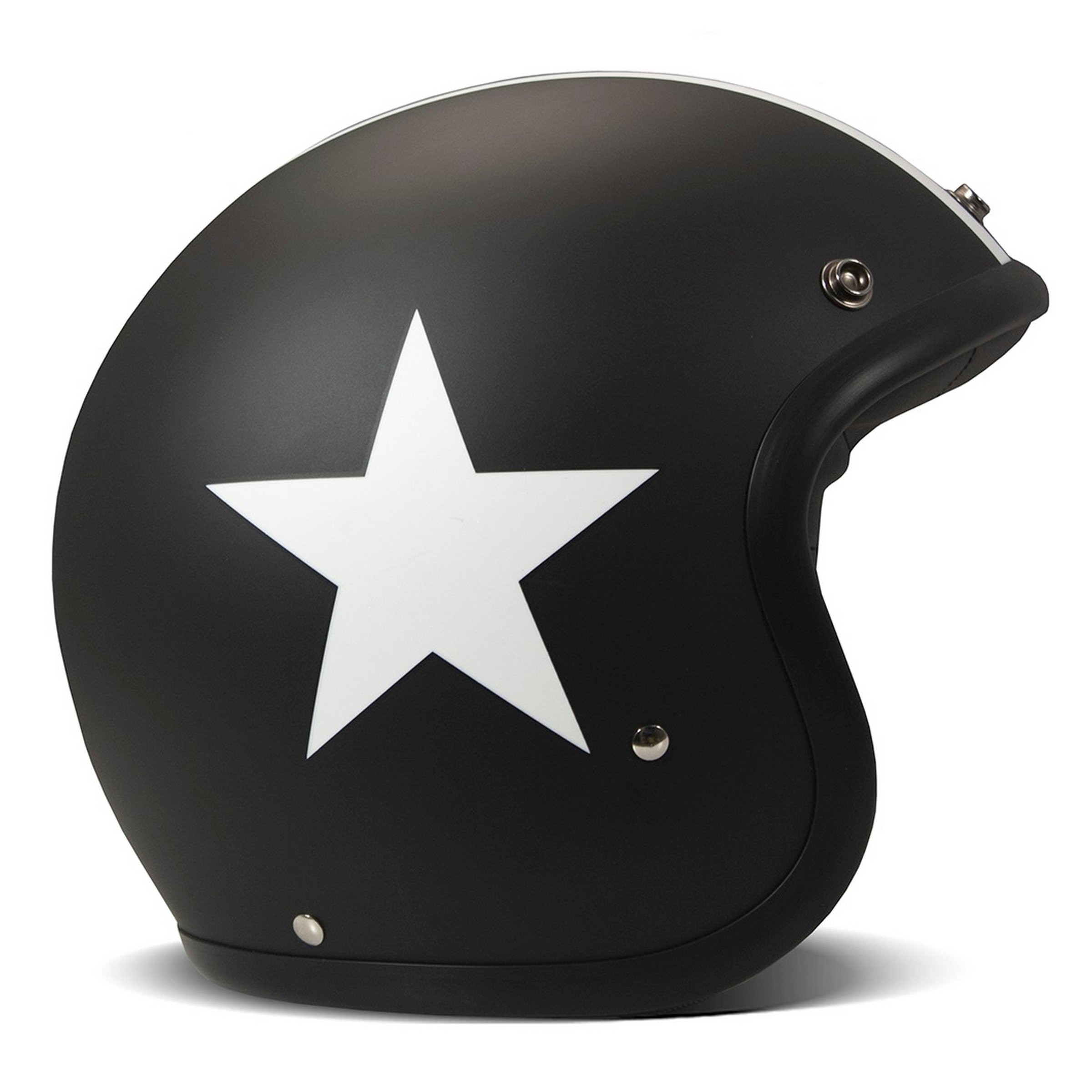 Image of Helm DMD RETRO Star Black, schwarz matt, Gr. M, 56-57cm Jethelm Jethelm