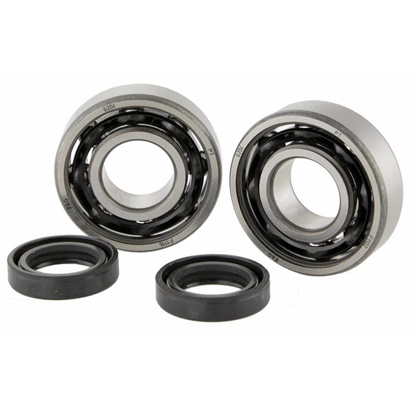 Image of Lagersatz Kurbelwelle Lichtmaschinenseite und Kupplungsseite (LIMA & KULU) 100009 für PEUGEOT liegend 50ccm 2T AC/LC für PEUGEOT Jet Force C-Tech/Ludix Blaster/Classic/Elegance/One/Snake/Trend/Speedfight III