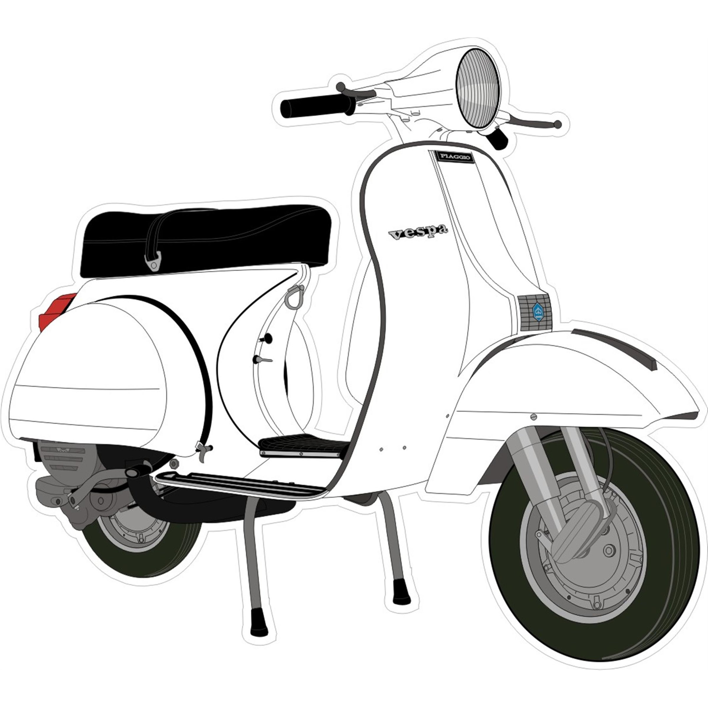 Image of Aufkleber mit Motiv Vespa P200 E Motorroller