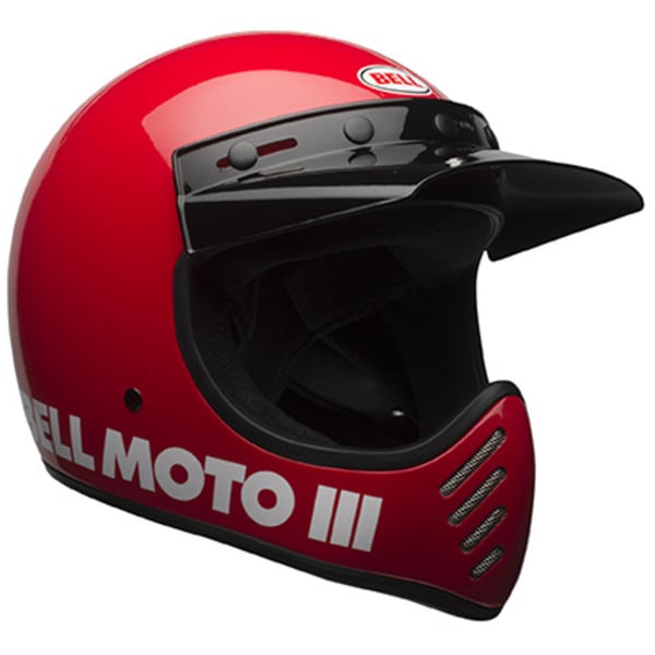 Image of Helm BELL MOTO 3 Classic, rot glänzend, Gr. L, 59-60cm Crosshelm