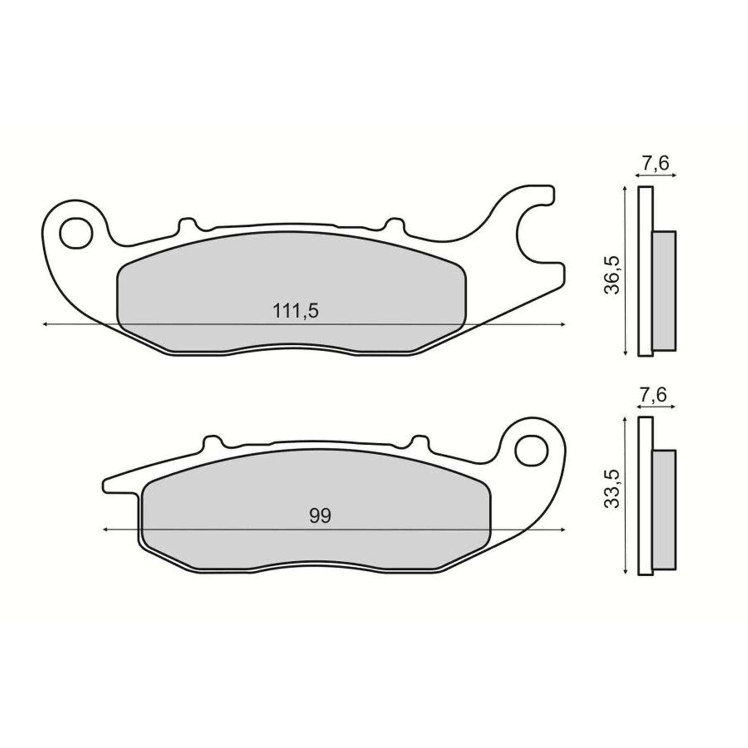Image of Bremsbeläge PIAGGIO S74 vorne 1C000760 für Vespa GTS/GTS Super 125/300/310ccm (2023-) für Vespa GTS/GTS Super 125/300/310ccm (2023-)