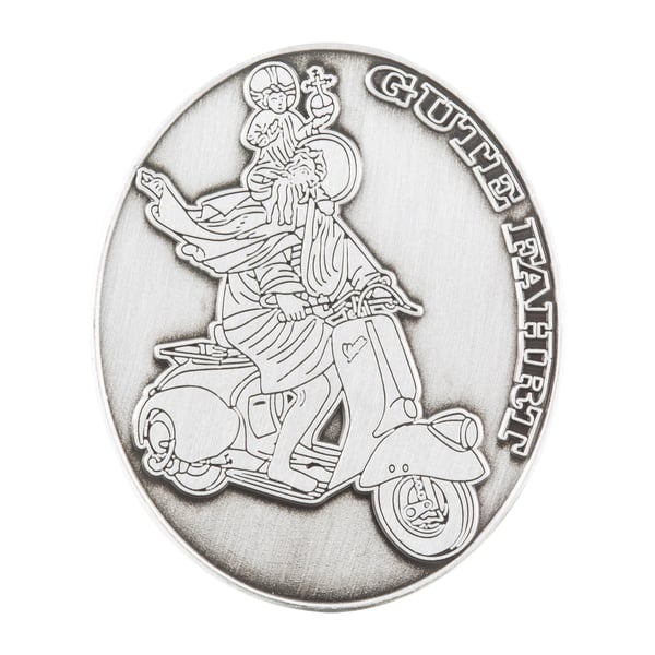 Image of Plakette Christophorus auf Vespa