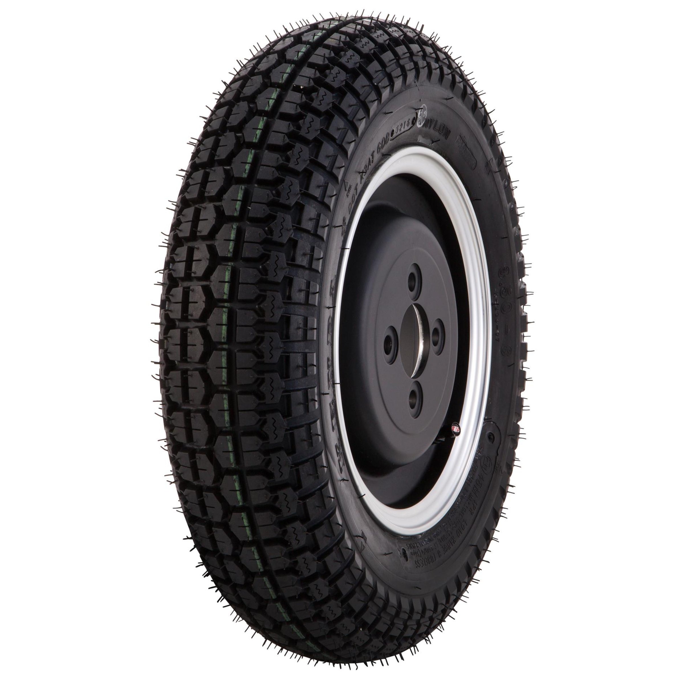 Image of Komplettrad KENDA K303 3.50-8 46M TL M/C reinforced M+S für Vespa 98/125 V1-30/VM/VN/VNA/VNB/150 VL/VB1/VBA/VBB für Vespa 98/125 V1-30/VM/VN/VNA/VNB/150 VL/VB1/VBA/VBB