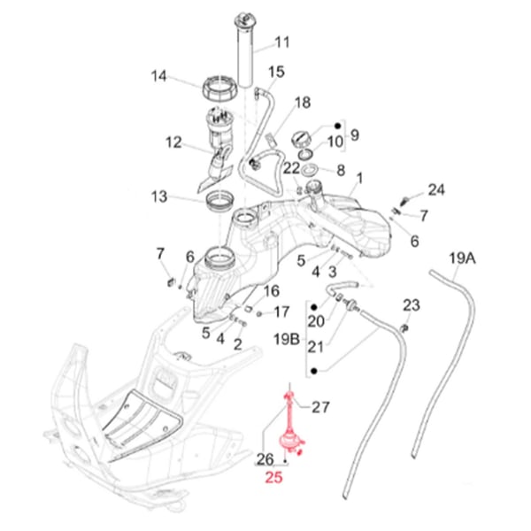 Image of Benzinhahn OMG, 674592 für Vespa LX/LXV/S/Primavera/Sprint/GTV 50-150ccm
