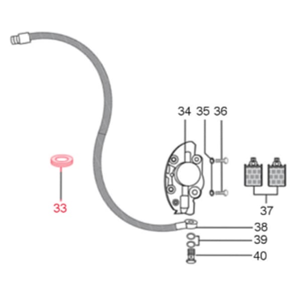 Image of Gummidichtung LML, Bremsleitung, C-4727398 für LML Star 125-200 4T/Star Deluxe 125-150 4S/Speedy