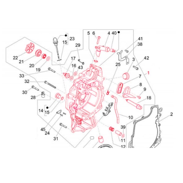 Image of Abdeckung Wasserpumpe PIAGGIO für APRILIA/GILERA/PIAGGIO Atlantic/Scarabeo/Nexus/Beverly/X8/X9/X EVO 400-500ccm (-`09/2012)