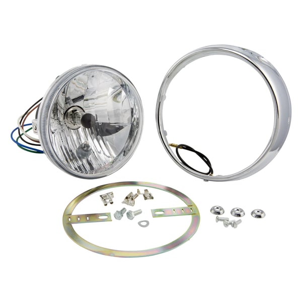 Image of Scheinwerfer JOCKEY'S BOXENSTOP Klarglas H4 rund für Lambretta 125 LI 2°/150 LI 2°/175 TV 2°