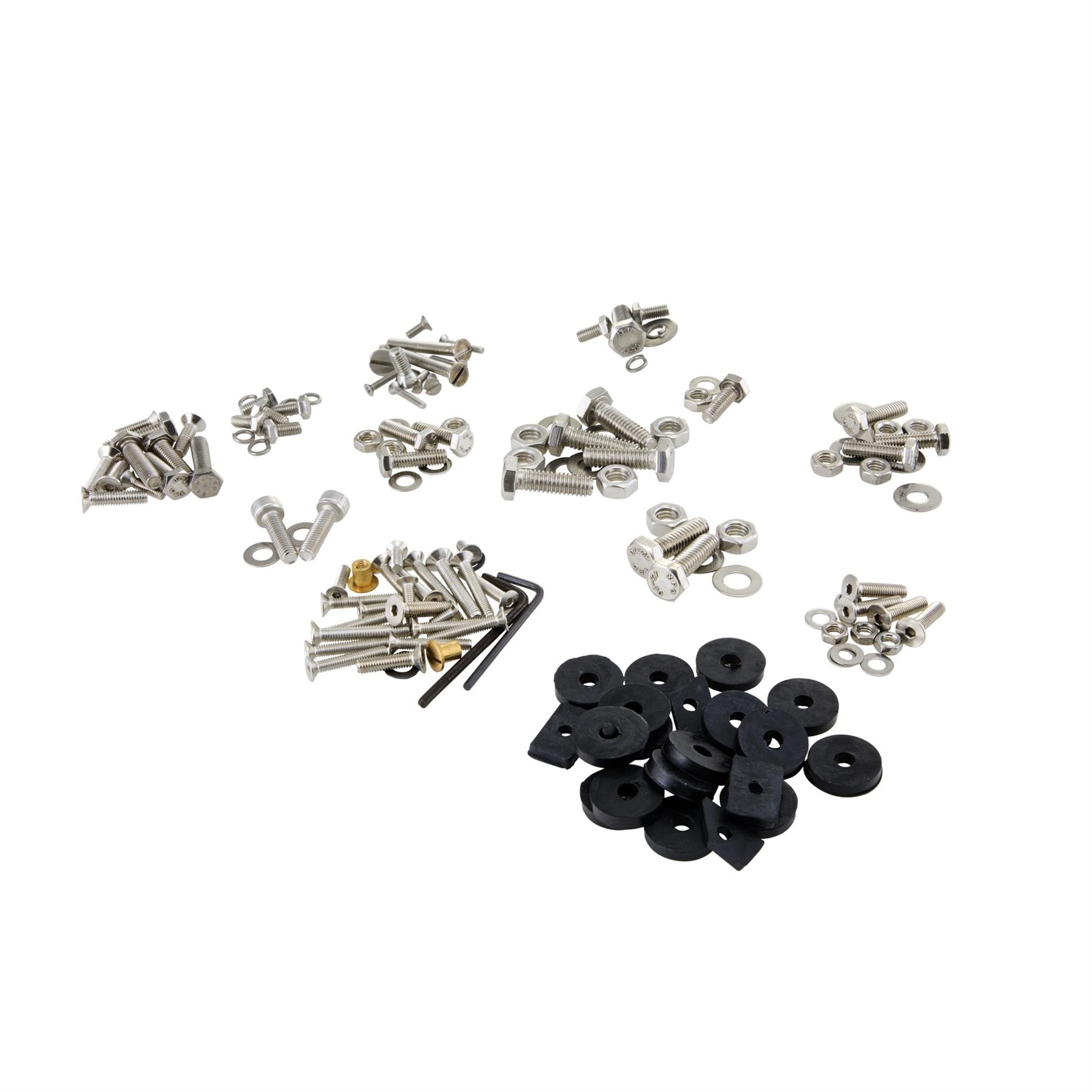 Image of Schrauben Kit Rahmen für Lambretta 125 LI 3°/LIS/150 LI 3°/LIS/SX/175 TV 3°/200 TV/SX für Lambretta 125 LI 3°/LIS/150 LI 3°/LIS/SX/175 TV 3°/200 TV/SX