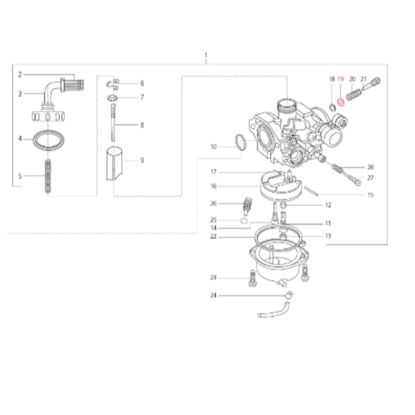 Image of Unterlegscheibe Gemischschraube, LML für LML Star 125-150 4T/Star Deluxe 125-150 4S/Speedy