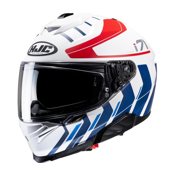 Image of Helm HJC I71 IMO MC21F, weiß/rot/blau matt, Gr. L, 58-59 cm Integralhelm