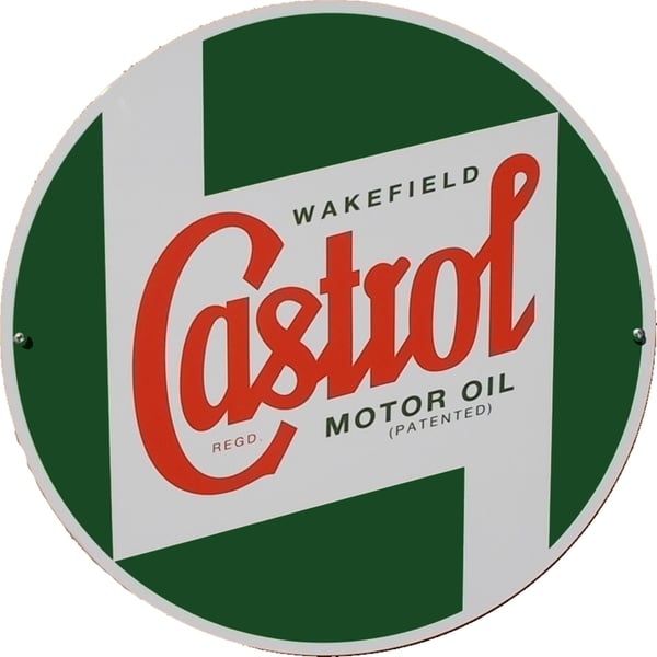 Image of Reklame Blechschild CASTROL CLASSIC Logo