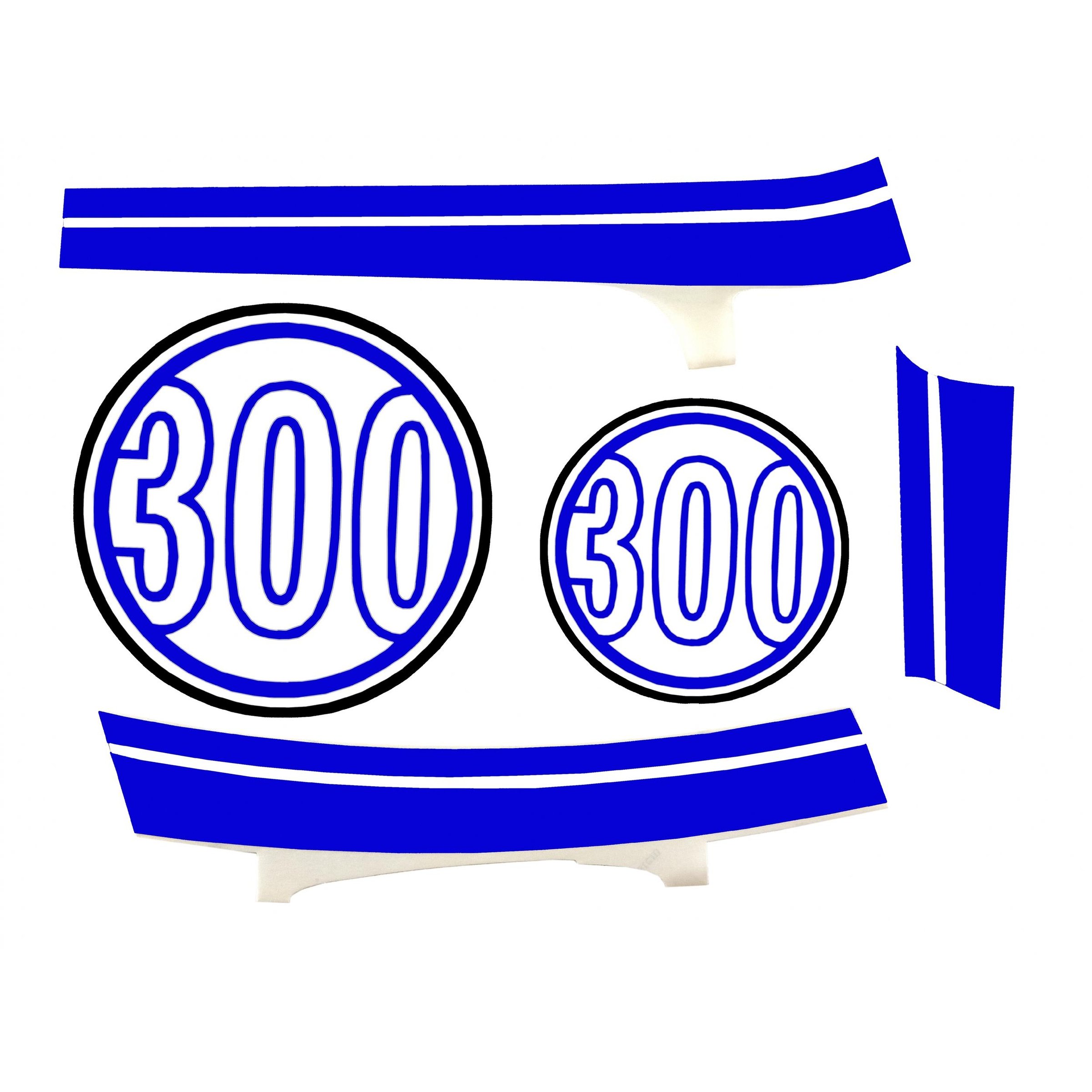 Image of Aufkleberdekorset PIAGGIO mit Motiv "300" für Vespa GTS Super 300ccm für Vespa GTS Super 300ccm