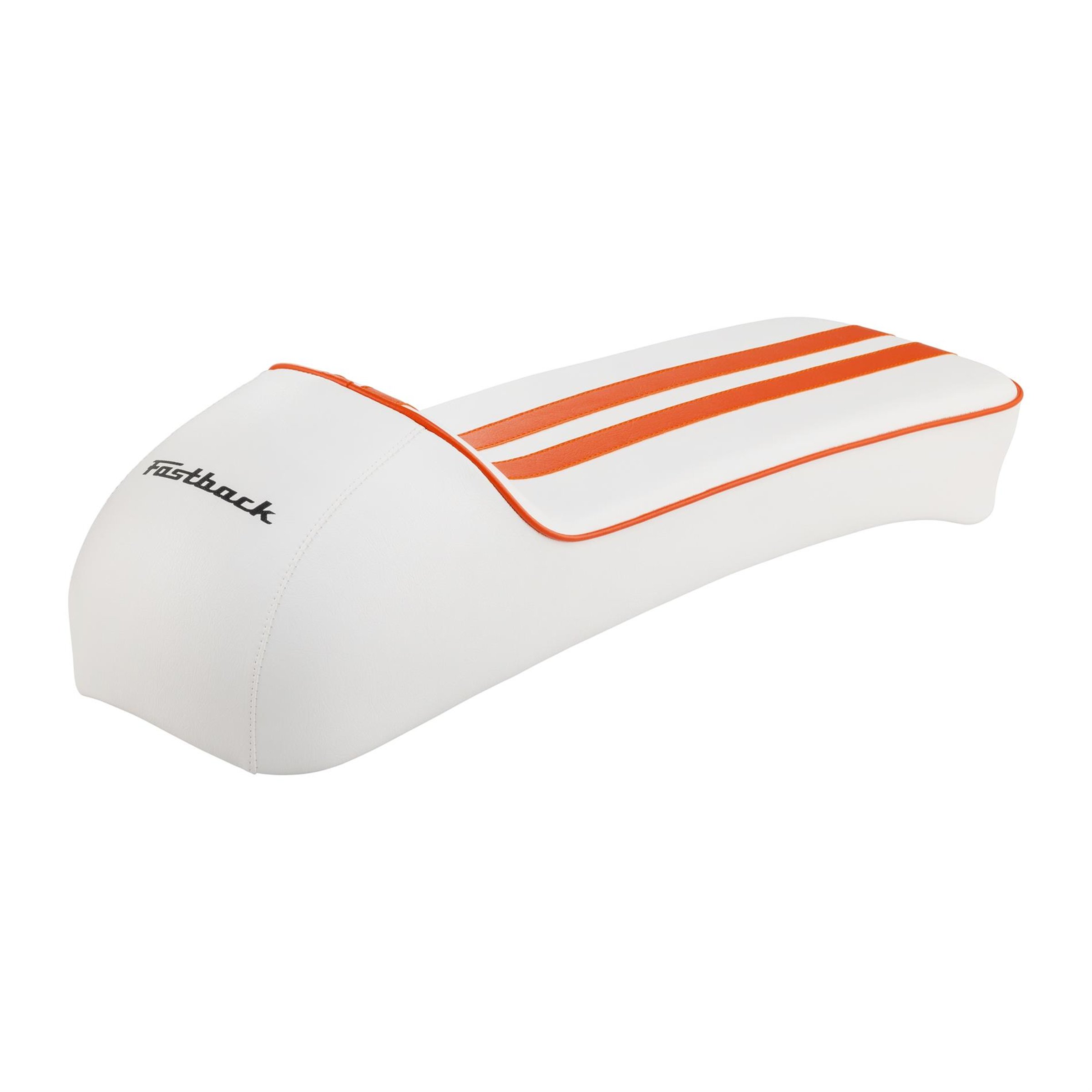 Image of Sportsitzbank TREZZI Fastback weiß/orange für Lambretta 125 LI/Special/GP/DL/150 LI/Special/SX/GP/175 TV/200 TV/SX/GP/DL für Lambretta 125 LI/Special/GP/DL/150 LI/Special/SX/GP/175 TV/200 TV/SX/GP/DL
