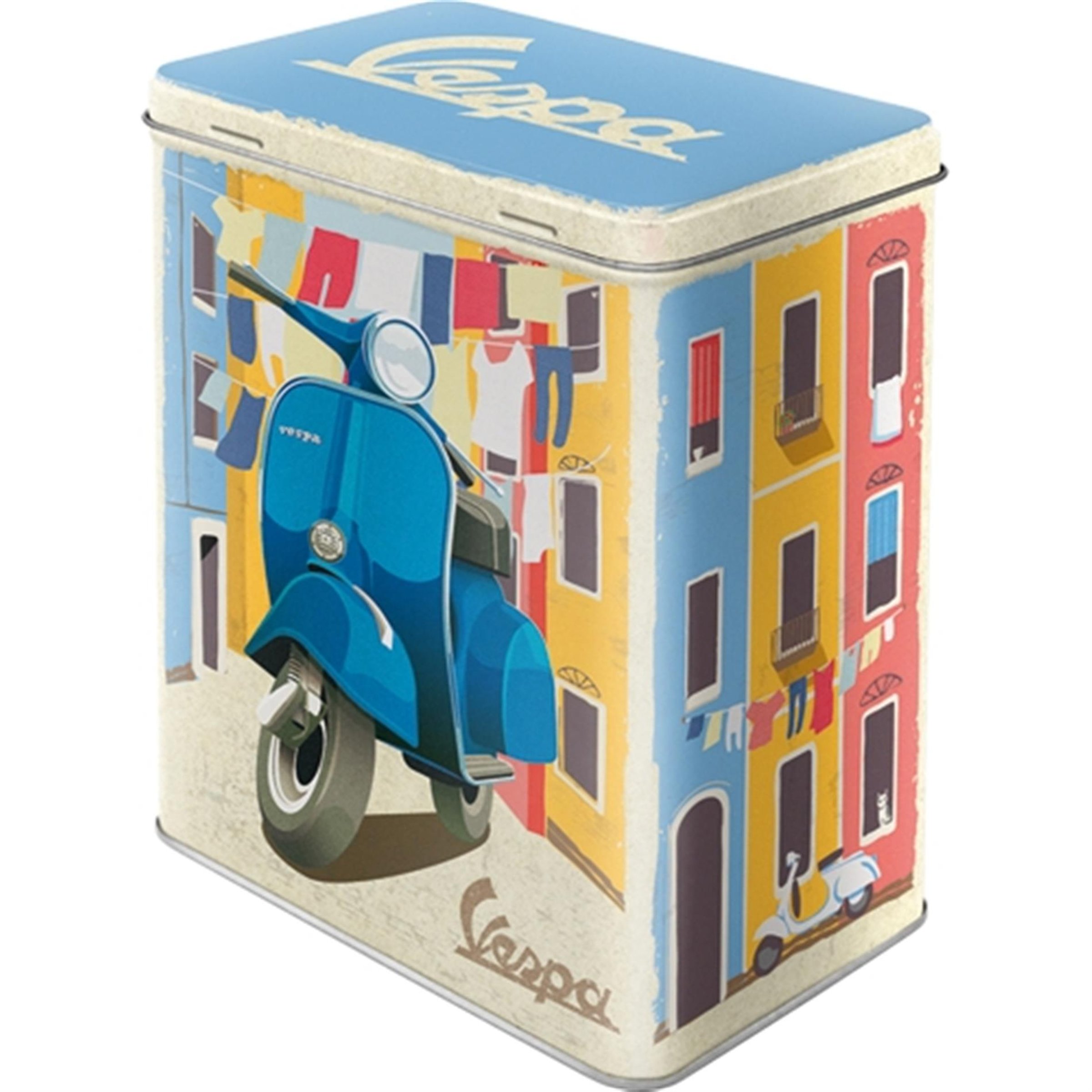 Image of Blechdose mit Motiv Vespa - Italian Laundry bunt
