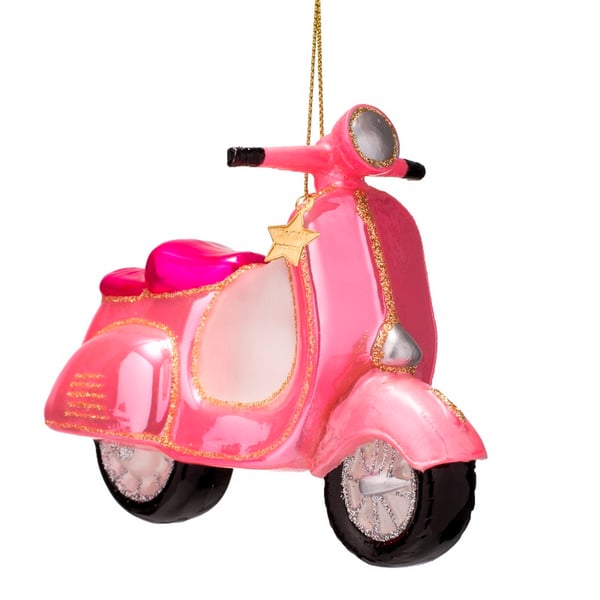 Image of Christbaumschmuck VONDELS mit Motiv "Roller" pink