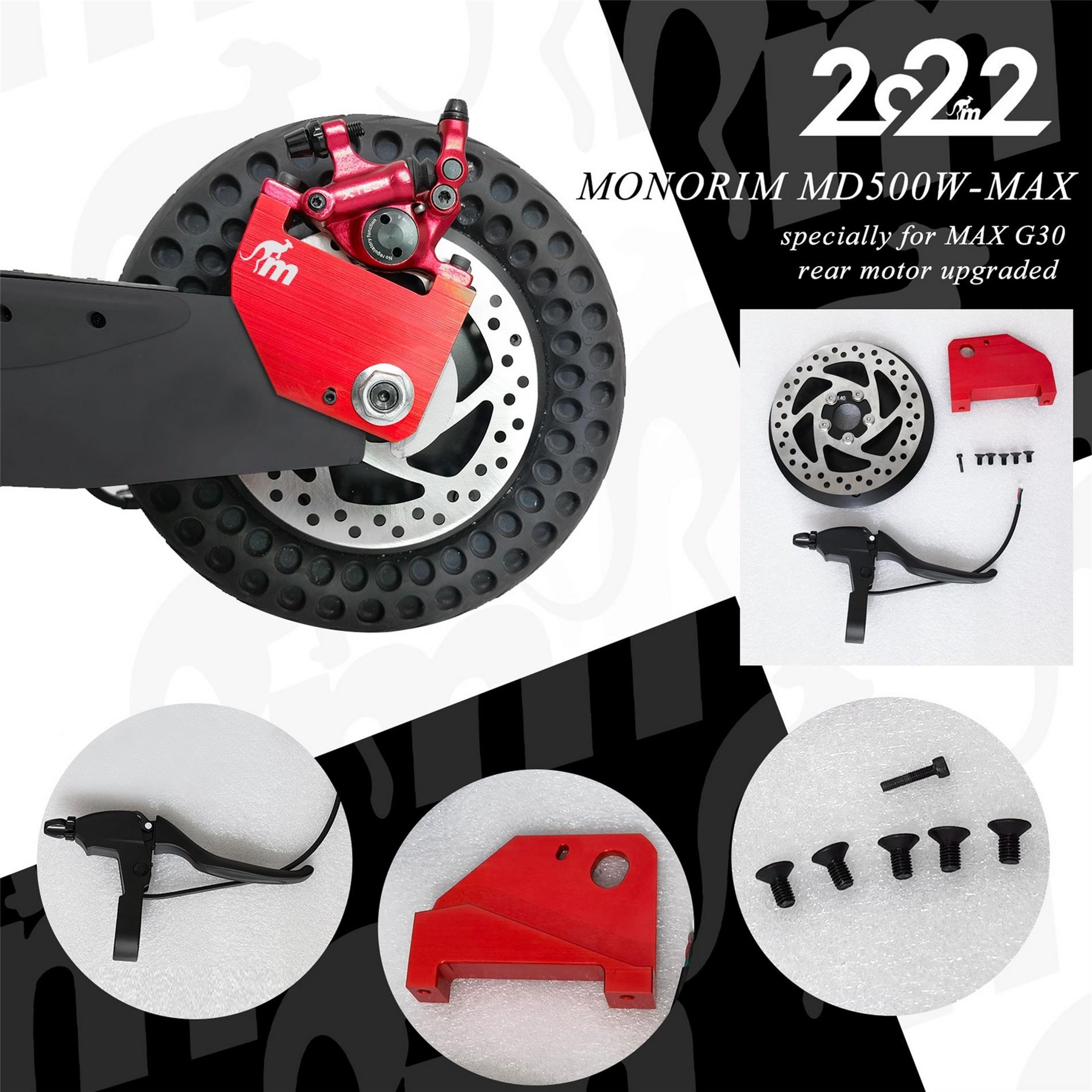 Image of Umrüstkit Scheibenbremse 500W Motor 140mm Bremsscheibe MONORIM für E-Scooter Hinterrad für SEGWAY Max G30 D/E/P/G30 D II/E II/G30 LD/LE für SEGWAY Max G30 D/E/P/G30 D II/E II/G30 LD/LE
