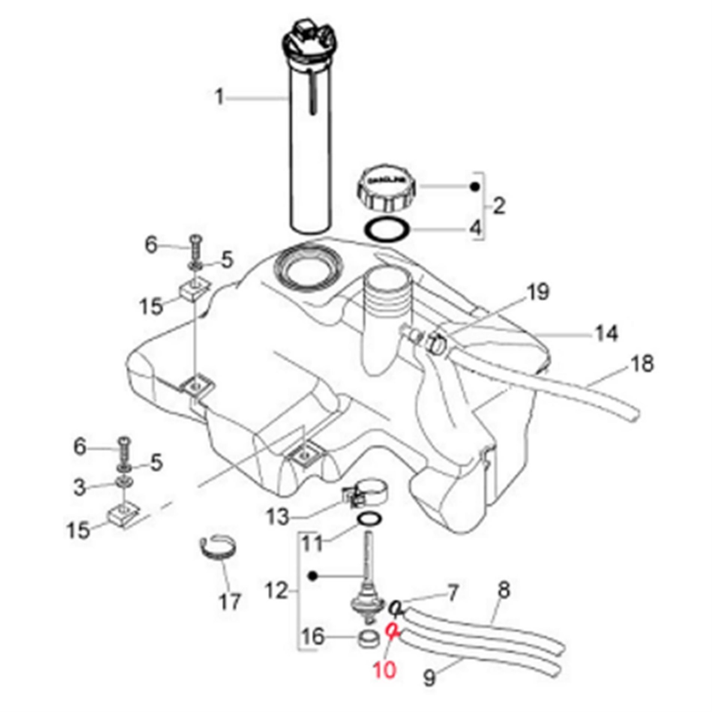 Image of Schlauchklemme Benzinschlauch, PIAGGIO für Vespa ET2/ET4/LX/LXV/S/Primavera/Sprint/GTS/GTV/GT/GT L 50-200ccm für Vespa ET2/ET4/LX/LXV/S/Primavera/Sprint/GTS/GTV/GT/GT L 50-200ccm