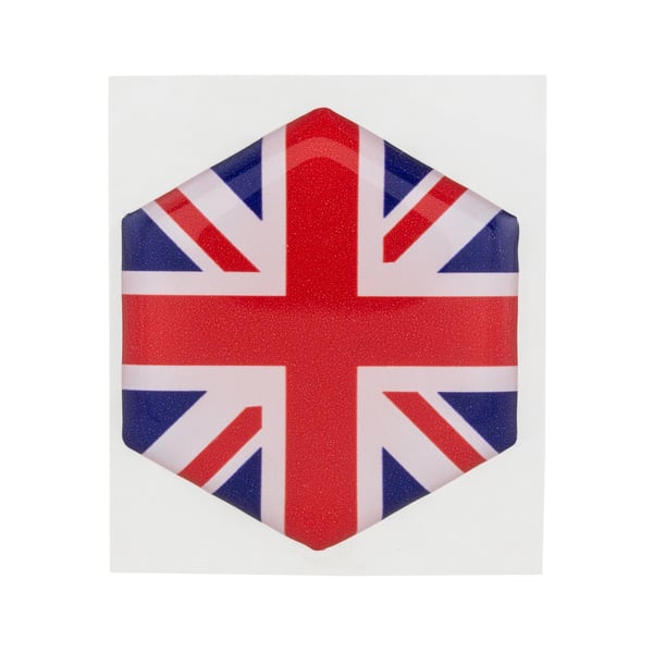 Image of Emblem Union Jack 6-Eck Kaskade für Vespa PK50-125 XL/XL2/PX80-200E/Lusso/'98/T5