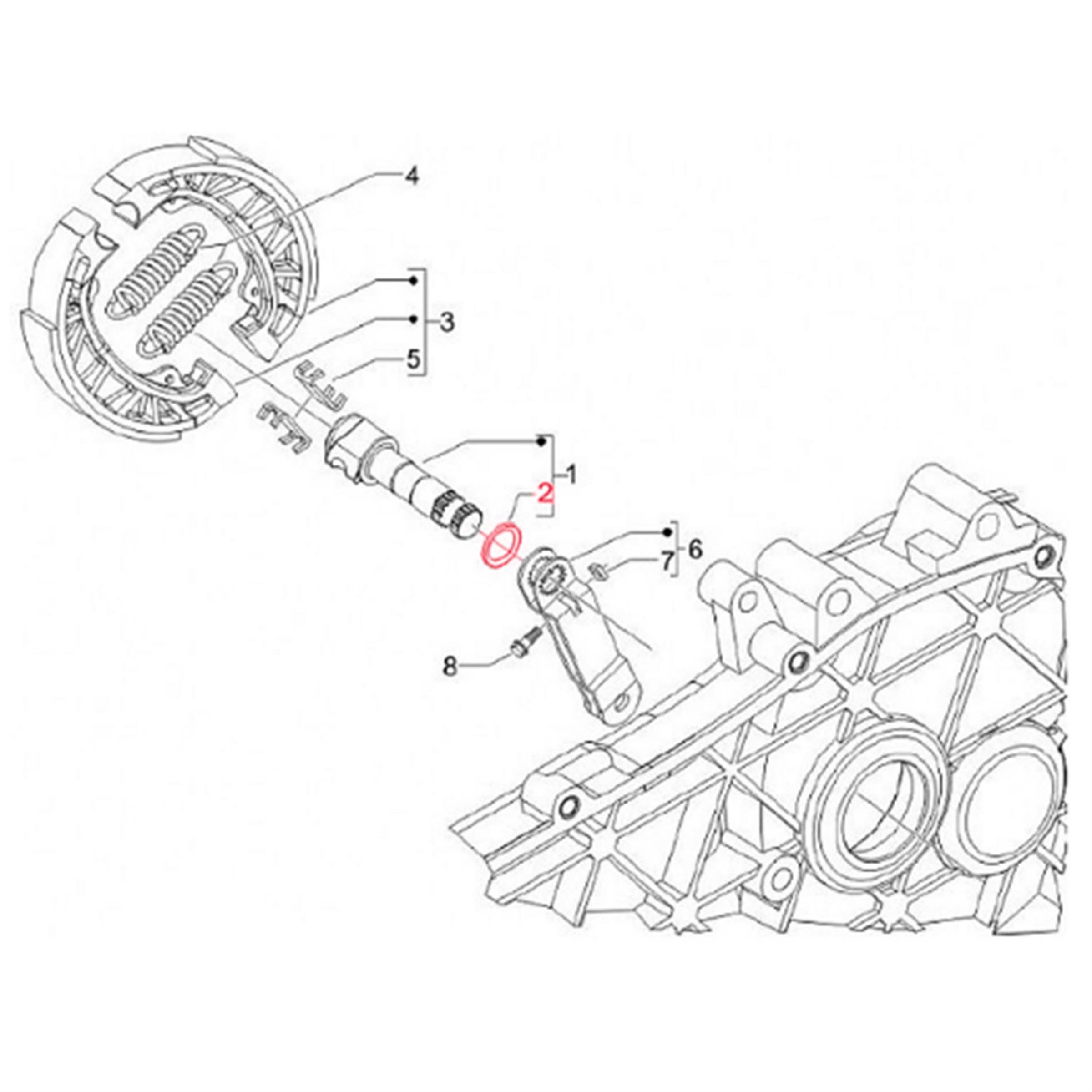 Image of O-Ring Bremsnocke PIAGGIO 564134 ET4/LX/LXV/S 125-150ccm ET4/LX/LXV/S 125-150ccm