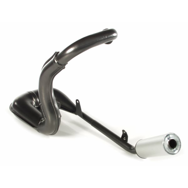 Image of Rennauspuff POLINI 200.2055, Stahl schwarz, Dämpfer: Aluminium Farbe (ESD): silber für Vespa PK50/S/SS/XL/XL2/XLS/HP/FL/N/Rush