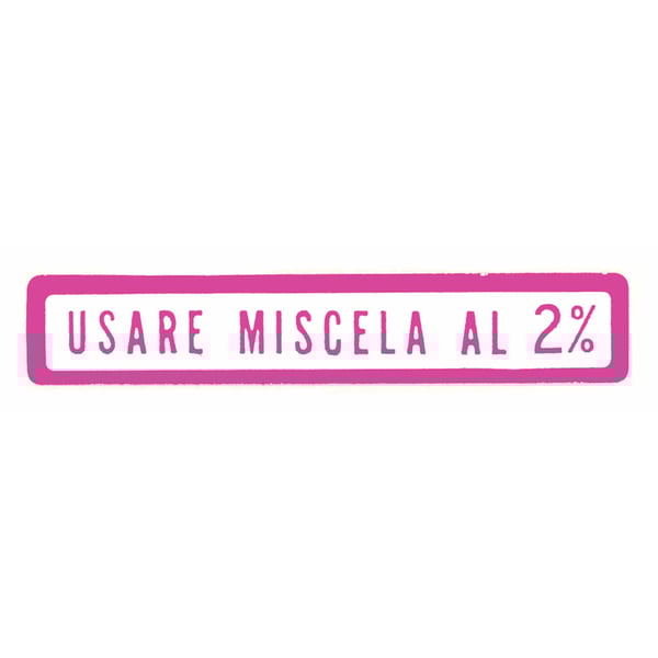 Image of Aufkleber mit Motiv Usare Miscela al 2% für Vespa 50-125/PV/ET3/ 125 GT/GTR/Super/TS/150 Sprint/V/Super/Rally/PX/PE