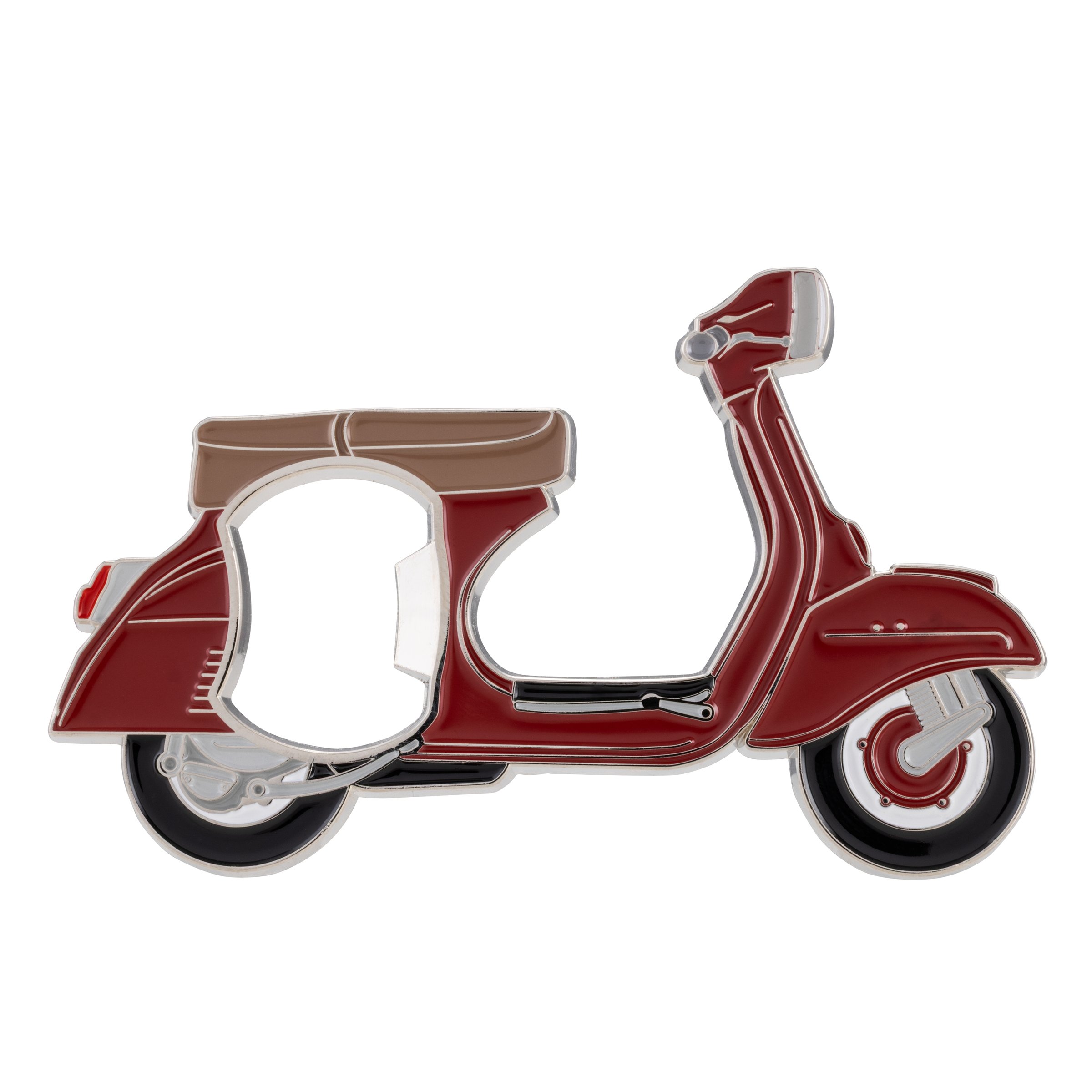 Image of Flaschenöffner mit Motiv Vespa Motorroller rot