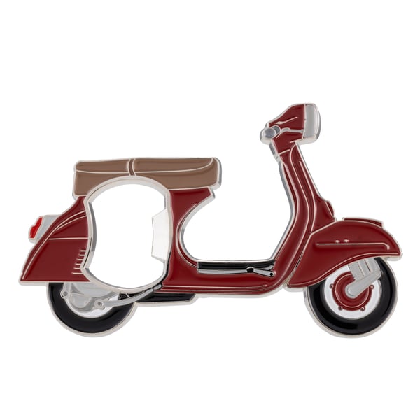 Image of Flaschenöffner mit Motiv Vespa Motorroller rot