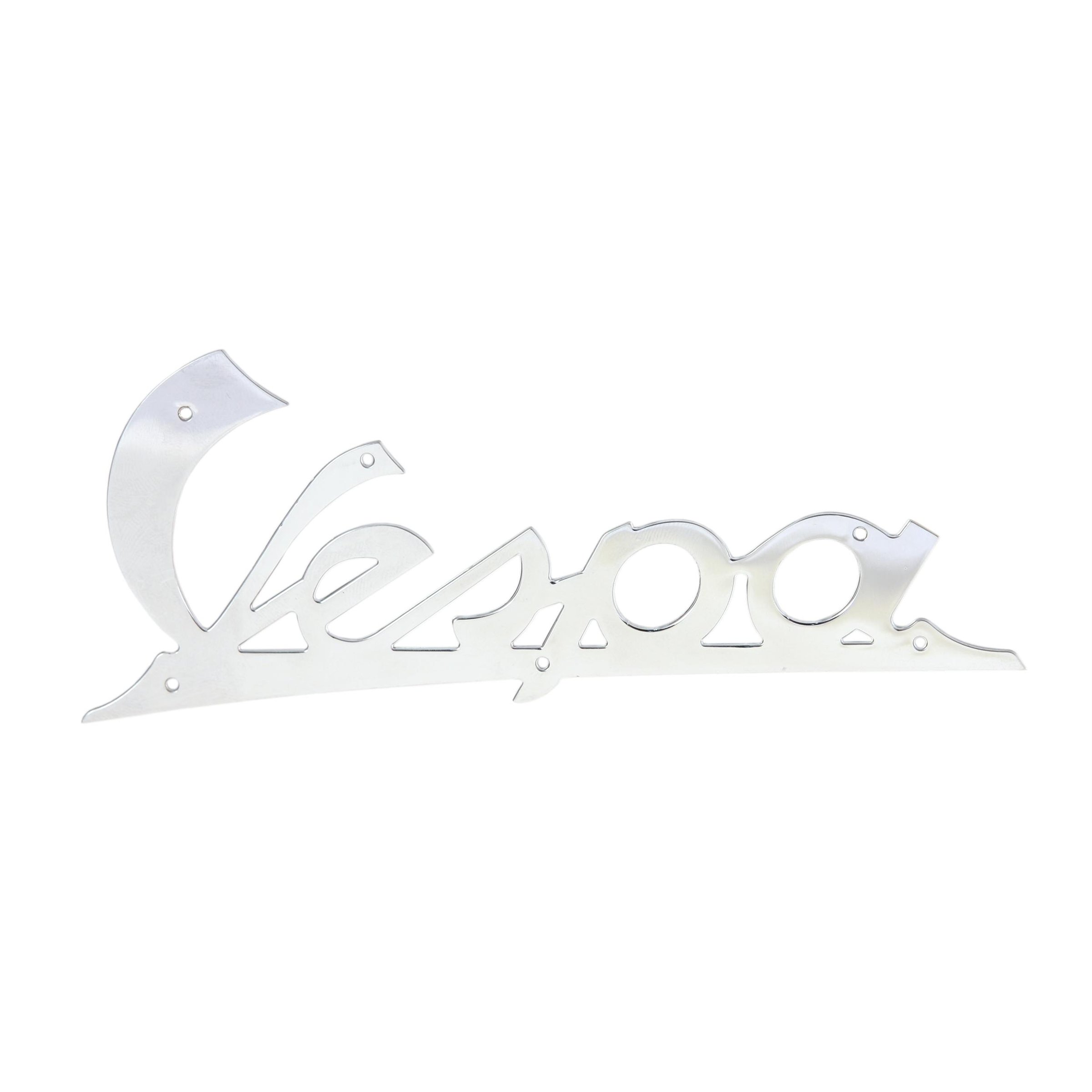Image of Schriftzug "Vespa" Beinschild vorne 002790 für Vespa 98/125 V1-15/V30-33/VM/VN/150 VL/VB1 für Vespa 98/125 V1-15/V30-33/VM/VN/150 VL/VB1