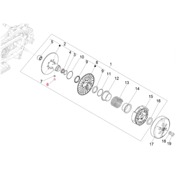 Image of Führungszapfen Wandler, PIAGGIO für Vespa GTS/GTS Super/GTV 300ccm HPE (`18-)