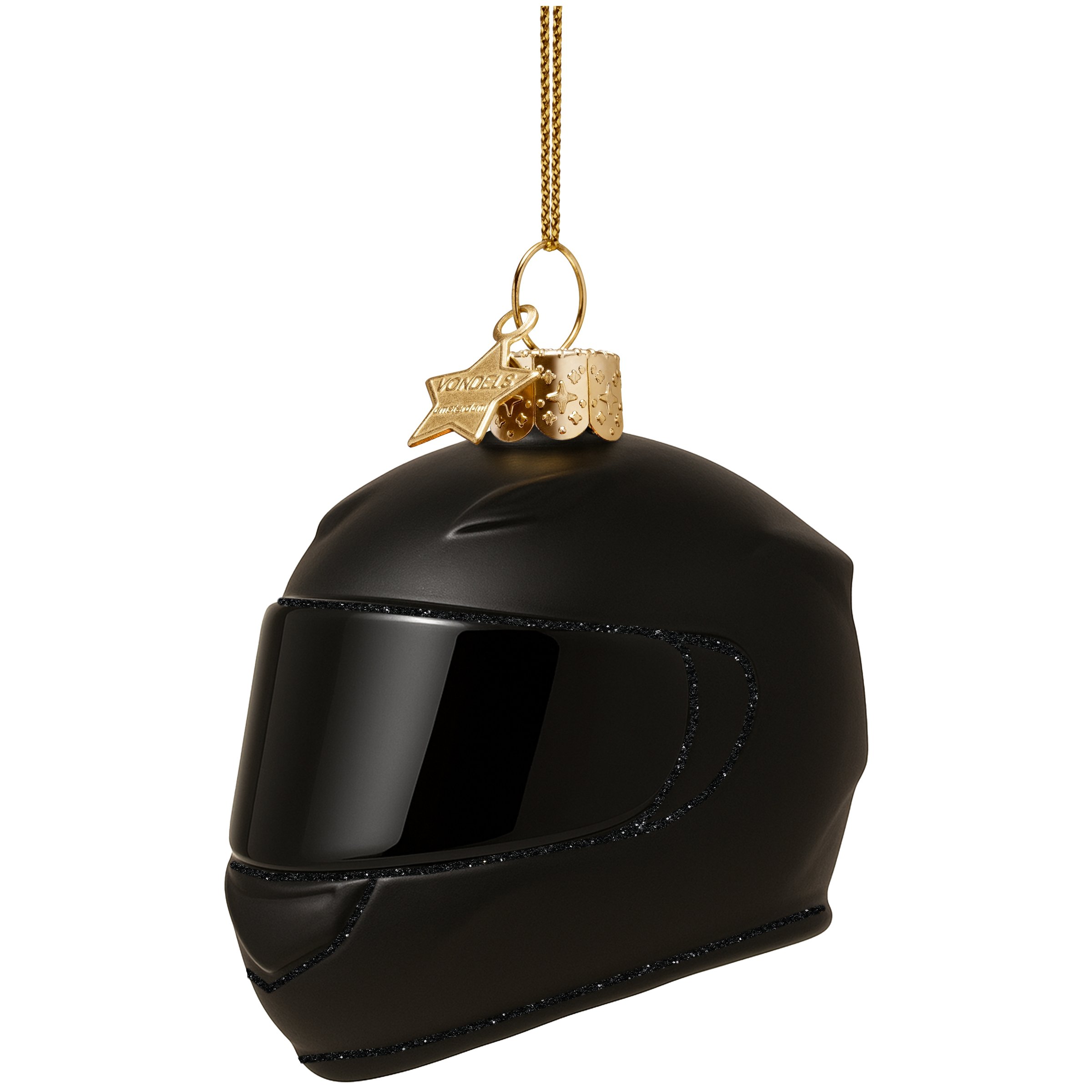 Image of Christbaumschmuck VONDELS mit Motiv "Helm" schwarz