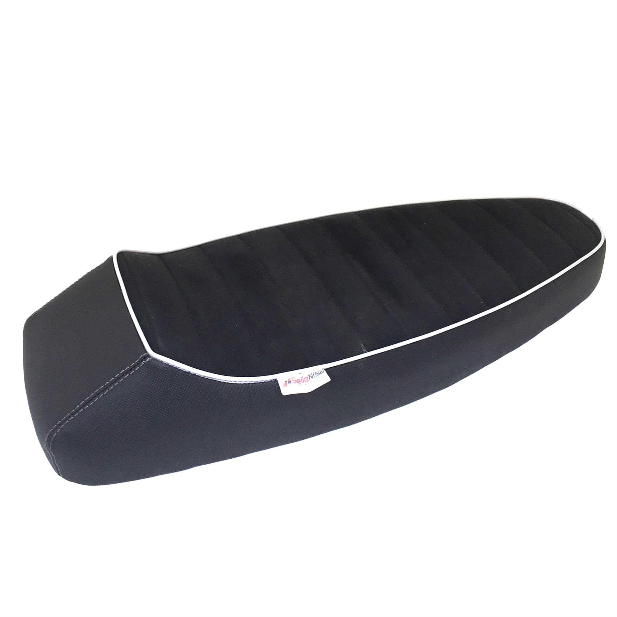 Image of Sportsitzbank NISA Sport Racing schwarz abgesteppt / Seite genarbt für Vespa 50-125/PV/ET3 für Vespa 50-125/PV/ET3