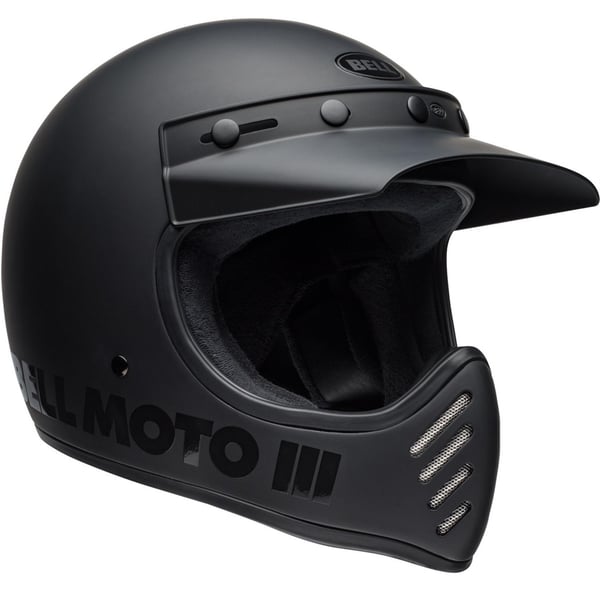 Image of Helm BELL MOTO 3 Classic, schwarz matt, Gr. M, 57-58cm Crosshelm