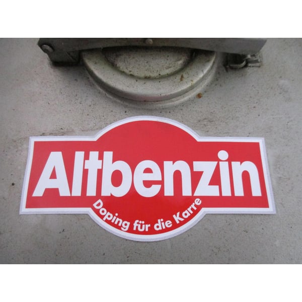 Image of Aufkleber mit Motiv "Altbenzin"