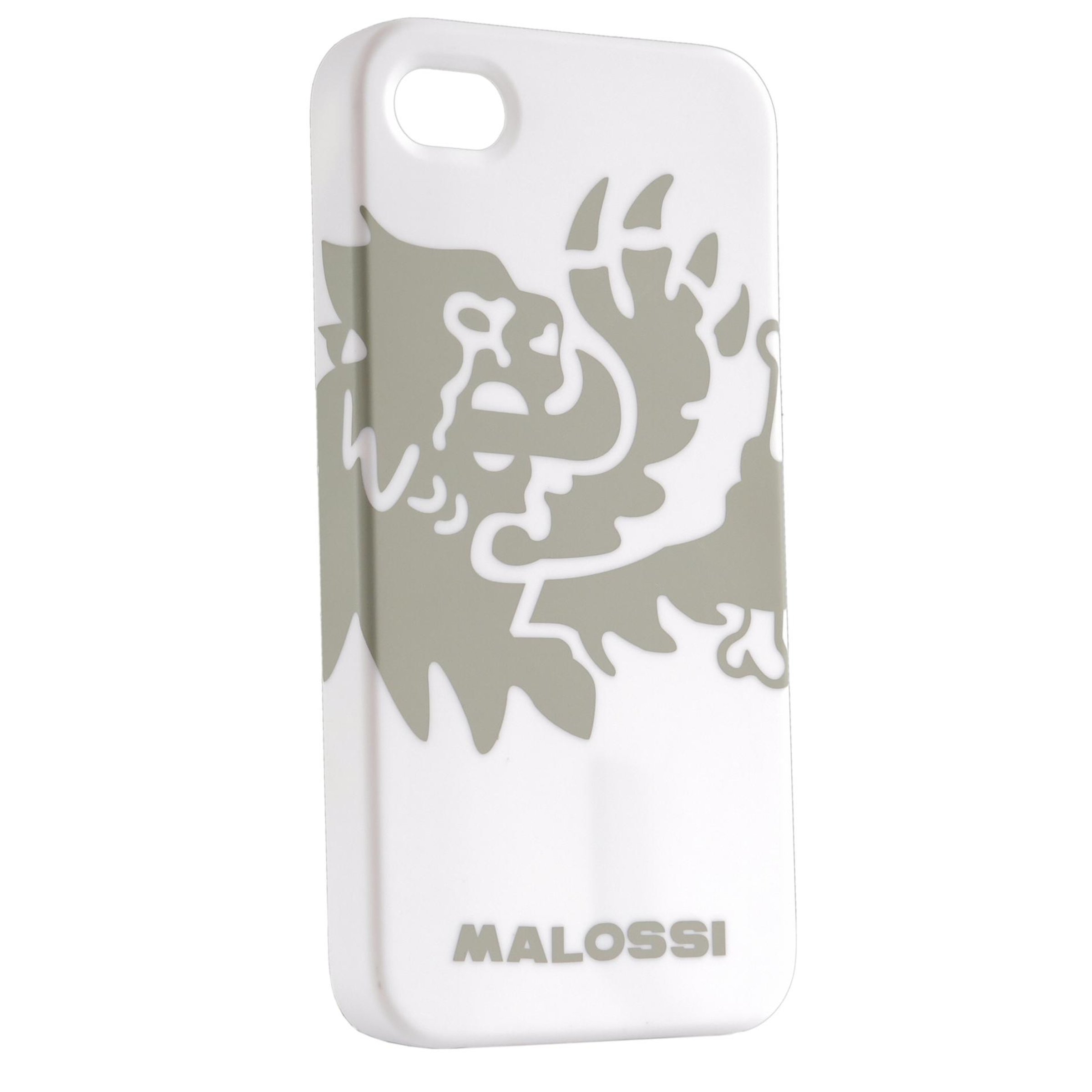 Image of Schutzhülle MALOSSI iPhone 4/4S mit Motiv "Löwenkopf" weiß