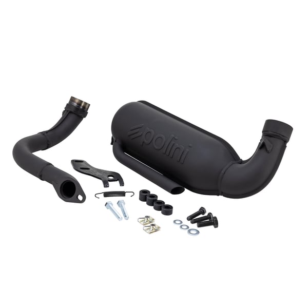 Image of Rennauspuff POLINI Original for Polini Evolution Cylinder 200.2034R, Stahl für Vespa 90/R/SS/100/125/PV/ET3