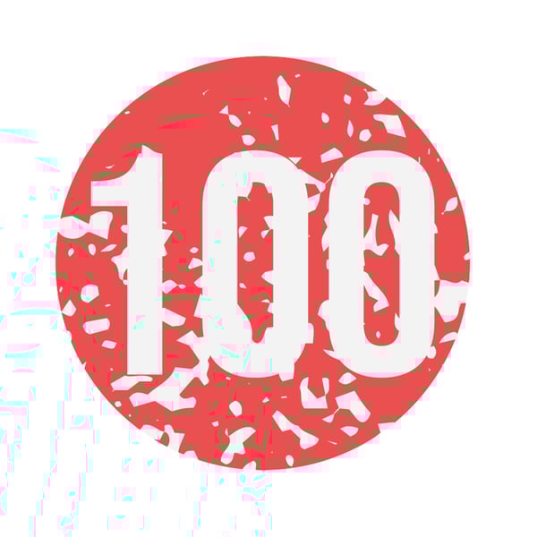 Image of Aufkleber mit Motiv Tempo 100