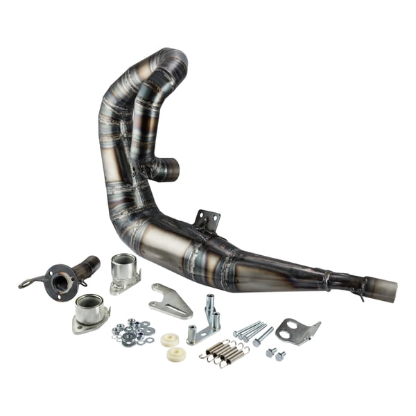 Image of Rennauspuff JL RST, Material: Stahl klarlackiert, Dämpfer: OHNE Endschalldämpfer für Lambretta 125 LI/LIS/DL/GP/150 LI/LIS/SX/DL/GP/175 TV 2°-3°/200 TV/SX/DL/GP