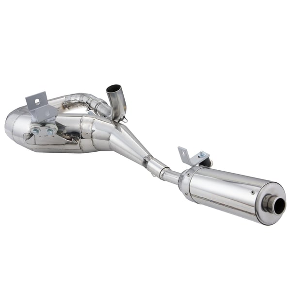 Image of Rennauspuff RZ Mark One, Edelstahl poliert, Dämpfer: Edelstahl Farbe (ESD): silber für Vespa P80-150X/PX80-150 E/Lusso/'98/MY/Cosa 1