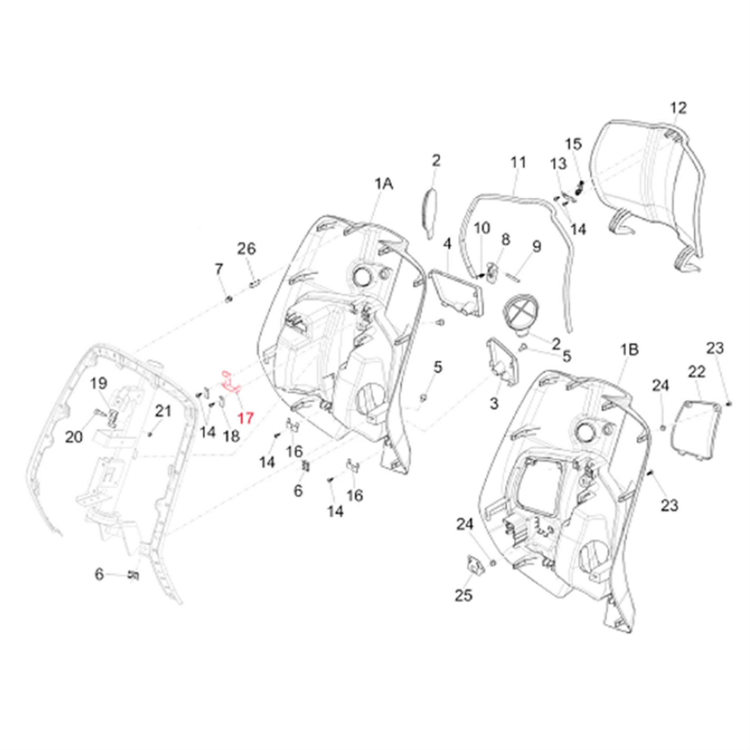 Image of Haken PIAGGIO, Gepäckfach, 675478 für Vespa Primavera/Sprint 50-150ccm für Vespa Primavera/Sprint 50-150ccm