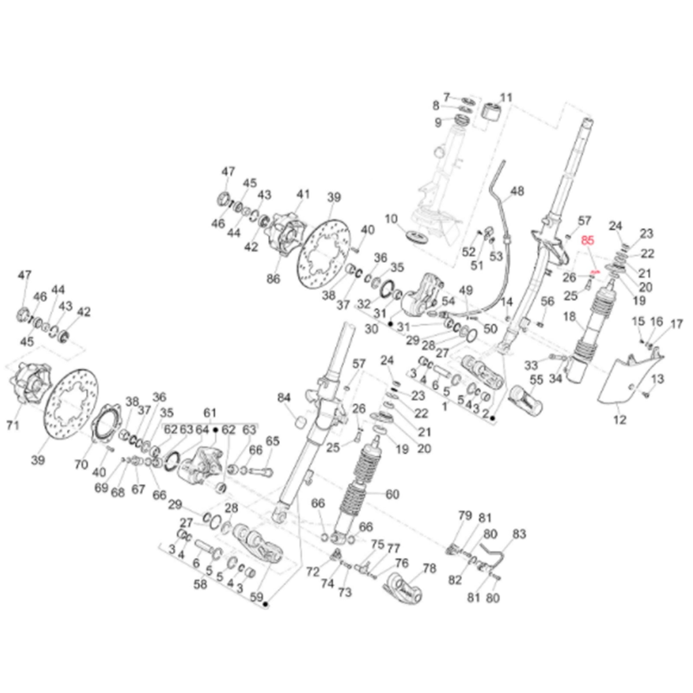 Image of Halteblech Bremsleitung, PIAGGIO für Vespa GTS/GTS Super/GTV/GT 60/GT/GT L 125-300ccm ('03-'13) für Vespa GTS/GTS Super/GTV/GT 60/GT/GT L 125-300ccm ('03-'13)